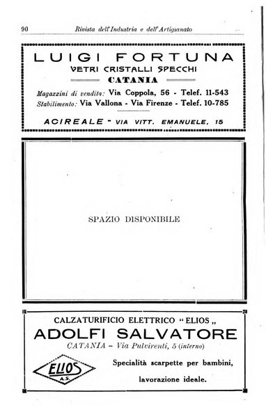 Rivista dell'industria e dell'artigianato organo dell'Unione industriale fascista della Sicilia orientale