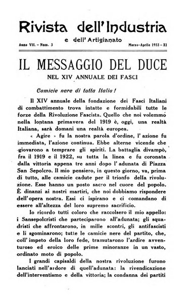 Rivista dell'industria e dell'artigianato organo dell'Unione industriale fascista della Sicilia orientale