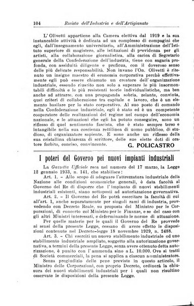 Rivista dell'industria e dell'artigianato organo dell'Unione industriale fascista della Sicilia orientale