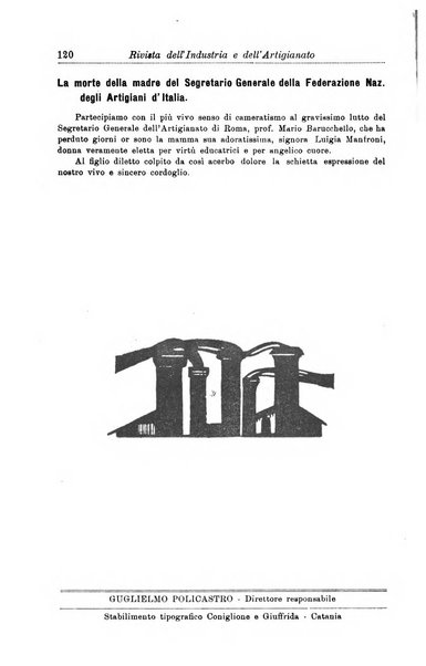 Rivista dell'industria e dell'artigianato organo dell'Unione industriale fascista della Sicilia orientale