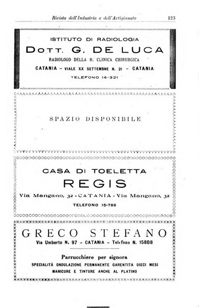 Rivista dell'industria e dell'artigianato organo dell'Unione industriale fascista della Sicilia orientale