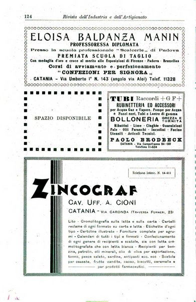 Rivista dell'industria e dell'artigianato organo dell'Unione industriale fascista della Sicilia orientale