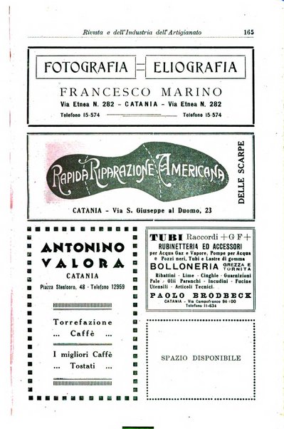 Rivista dell'industria e dell'artigianato organo dell'Unione industriale fascista della Sicilia orientale