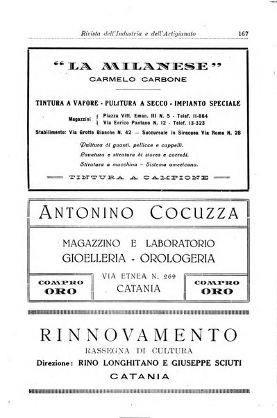 Rivista dell'industria e dell'artigianato organo dell'Unione industriale fascista della Sicilia orientale