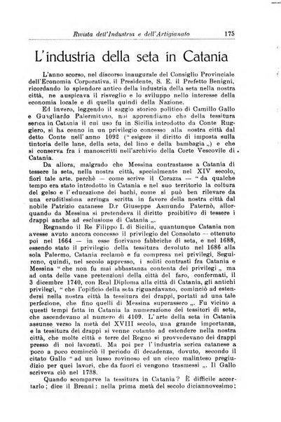 Rivista dell'industria e dell'artigianato organo dell'Unione industriale fascista della Sicilia orientale