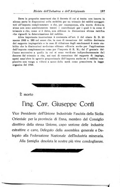 Rivista dell'industria e dell'artigianato organo dell'Unione industriale fascista della Sicilia orientale