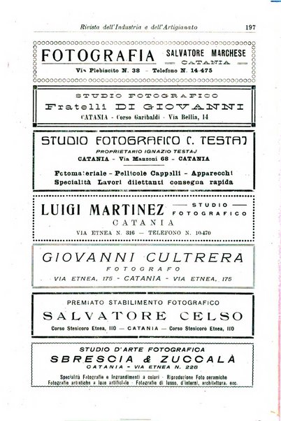 Rivista dell'industria e dell'artigianato organo dell'Unione industriale fascista della Sicilia orientale