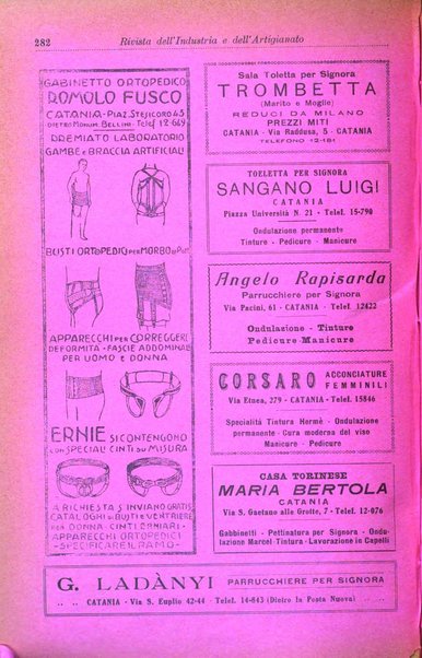 Rivista dell'industria e dell'artigianato organo dell'Unione industriale fascista della Sicilia orientale