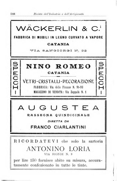 Rivista dell'industria e dell'artigianato organo dell'Unione industriale fascista della Sicilia orientale