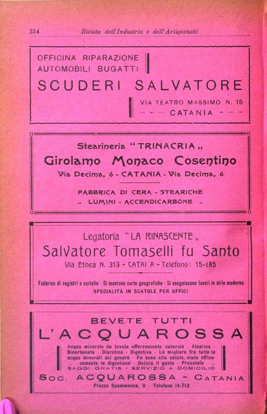 Rivista dell'industria e dell'artigianato organo dell'Unione industriale fascista della Sicilia orientale