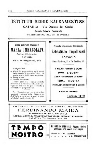 Rivista dell'industria e dell'artigianato organo dell'Unione industriale fascista della Sicilia orientale