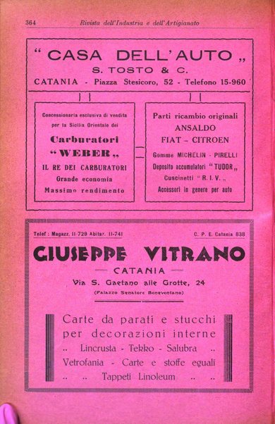 Rivista dell'industria e dell'artigianato organo dell'Unione industriale fascista della Sicilia orientale