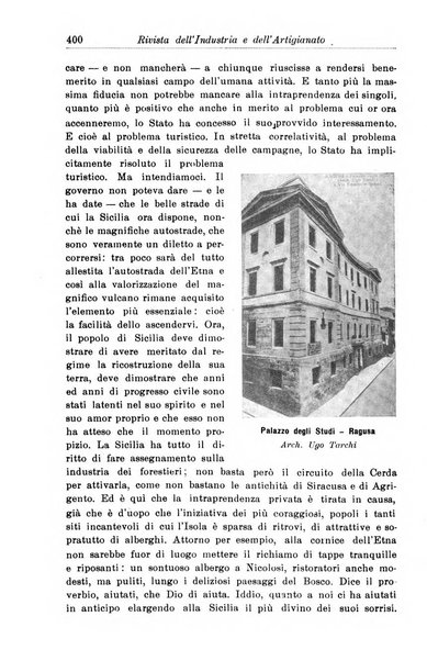 Rivista dell'industria e dell'artigianato organo dell'Unione industriale fascista della Sicilia orientale