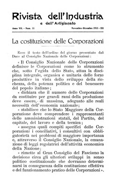 Rivista dell'industria e dell'artigianato organo dell'Unione industriale fascista della Sicilia orientale