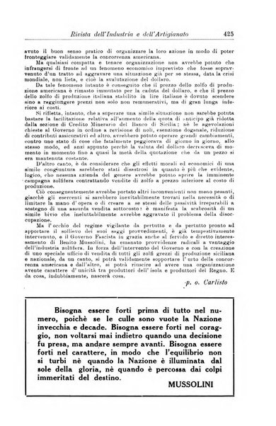 Rivista dell'industria e dell'artigianato organo dell'Unione industriale fascista della Sicilia orientale