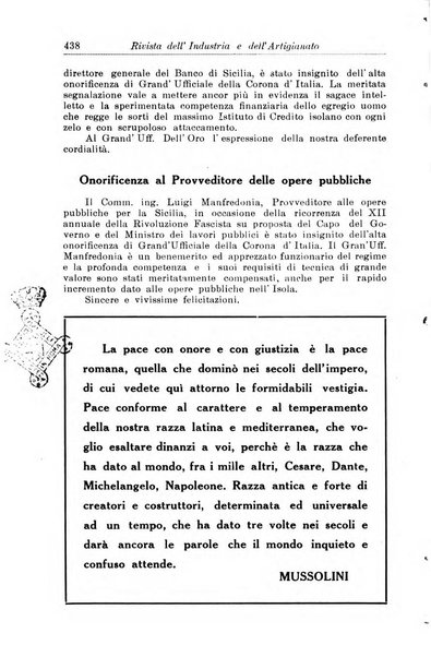 Rivista dell'industria e dell'artigianato organo dell'Unione industriale fascista della Sicilia orientale