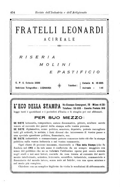 Rivista dell'industria e dell'artigianato organo dell'Unione industriale fascista della Sicilia orientale