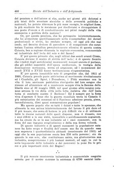 Rivista dell'industria e dell'artigianato organo dell'Unione industriale fascista della Sicilia orientale