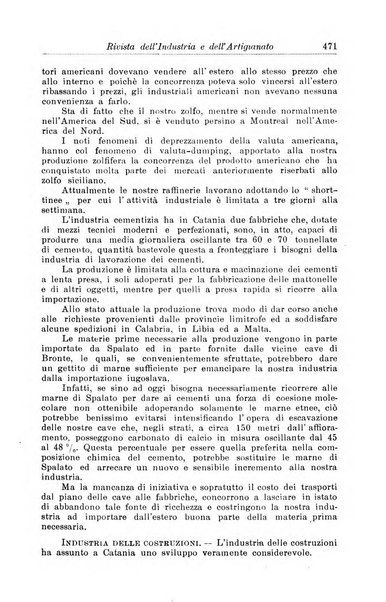 Rivista dell'industria e dell'artigianato organo dell'Unione industriale fascista della Sicilia orientale