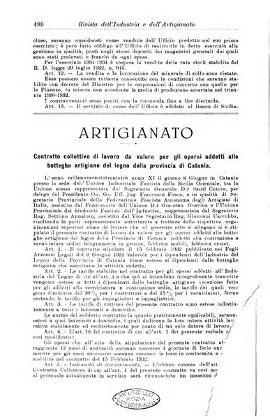 Rivista dell'industria e dell'artigianato organo dell'Unione industriale fascista della Sicilia orientale