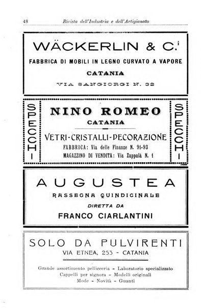 Rivista dell'industria e dell'artigianato organo dell'Unione industriale fascista della Sicilia orientale