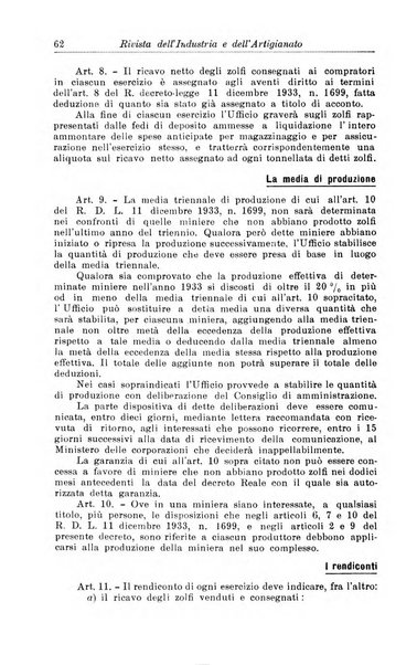 Rivista dell'industria e dell'artigianato organo dell'Unione industriale fascista della Sicilia orientale