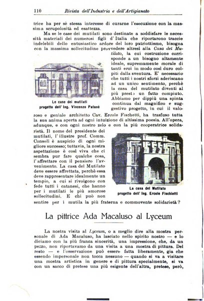 Rivista dell'industria e dell'artigianato organo dell'Unione industriale fascista della Sicilia orientale