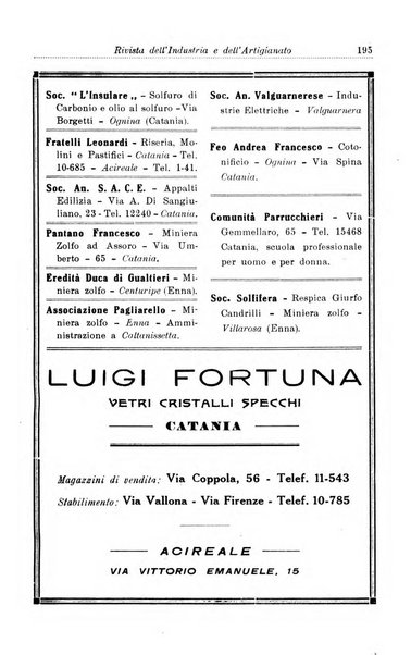 Rivista dell'industria e dell'artigianato organo dell'Unione industriale fascista della Sicilia orientale