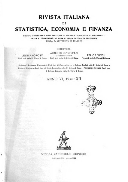 Rivista italiana di statistica economia e finanza