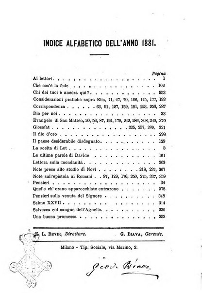 Il dispensatore periodico consacrato allo studio della parola