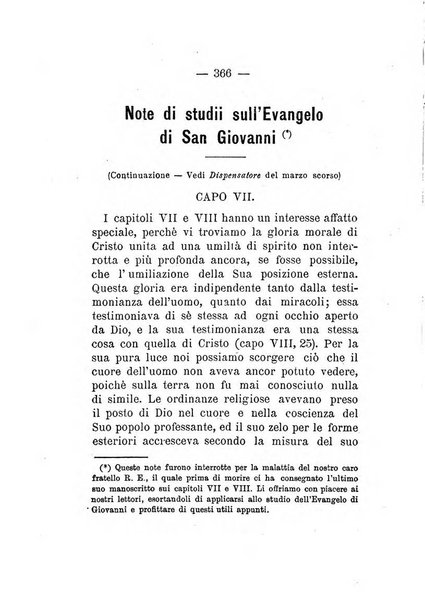 Il dispensatore periodico consacrato allo studio della parola