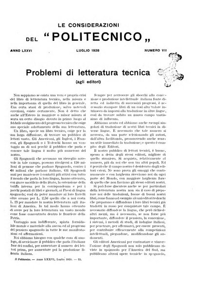 Il politecnico rivista di ingegneria, tecnologia, industria economia, arte