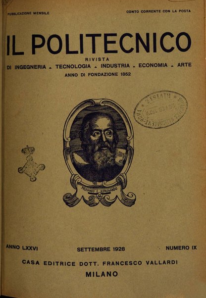 Il politecnico rivista di ingegneria, tecnologia, industria economia, arte