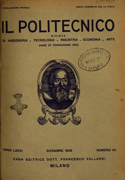 Il politecnico rivista di ingegneria, tecnologia, industria economia, arte