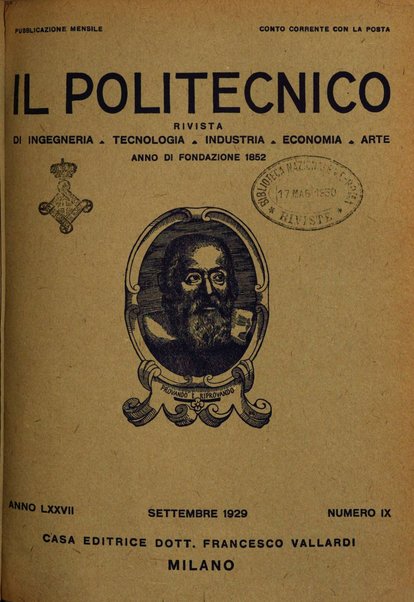 Il politecnico rivista di ingegneria, tecnologia, industria economia, arte