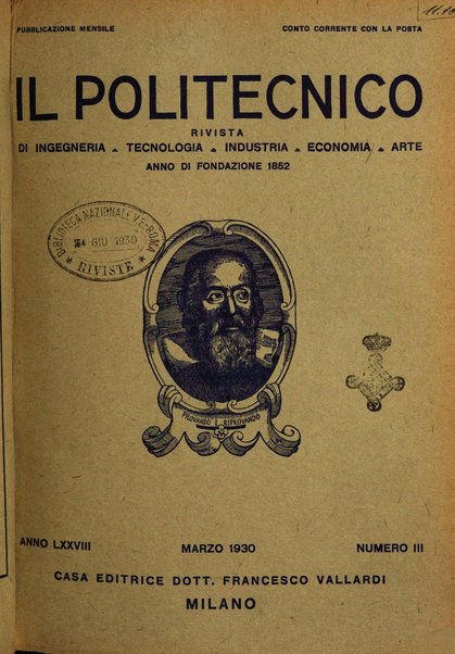 Il politecnico rivista di ingegneria, tecnologia, industria economia, arte