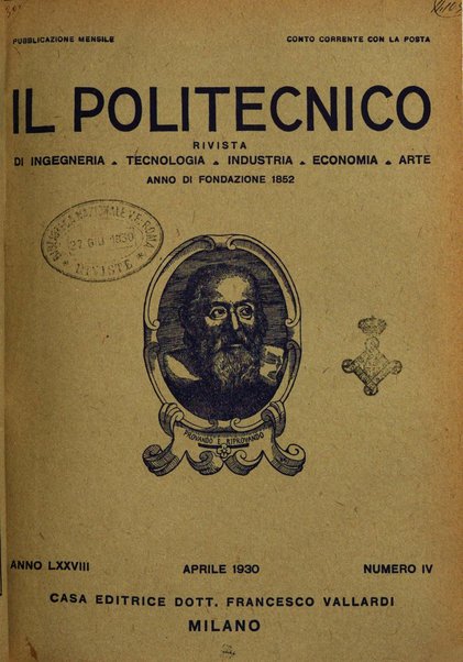 Il politecnico rivista di ingegneria, tecnologia, industria economia, arte