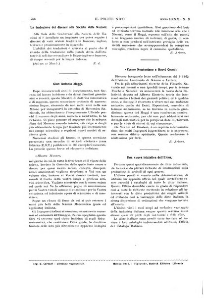 Il politecnico rivista di ingegneria, tecnologia, industria economia, arte