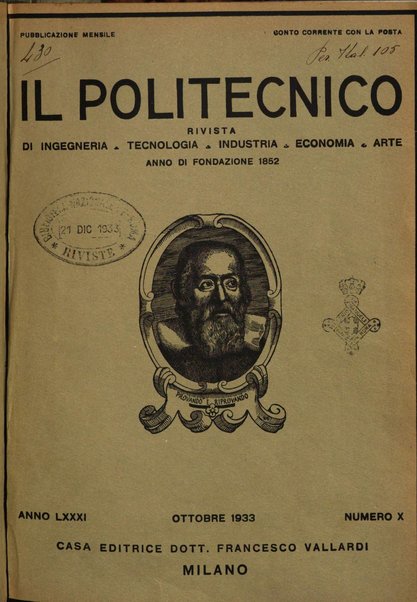 Il politecnico rivista di ingegneria, tecnologia, industria economia, arte