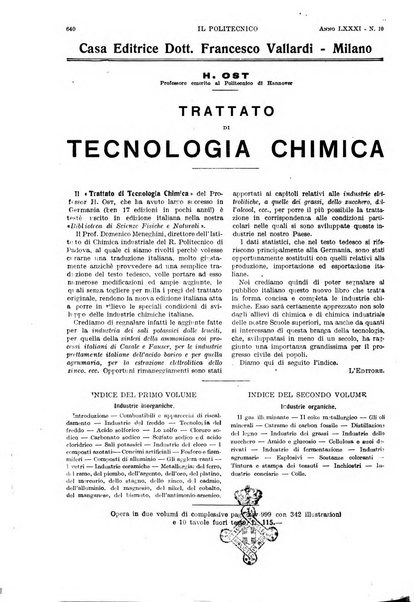 Il politecnico rivista di ingegneria, tecnologia, industria economia, arte