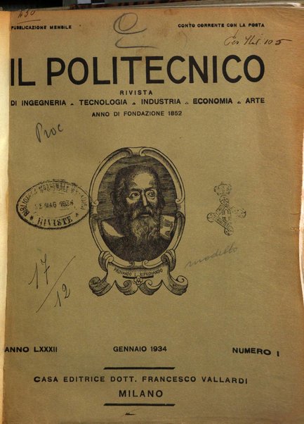 Il politecnico rivista di ingegneria, tecnologia, industria economia, arte