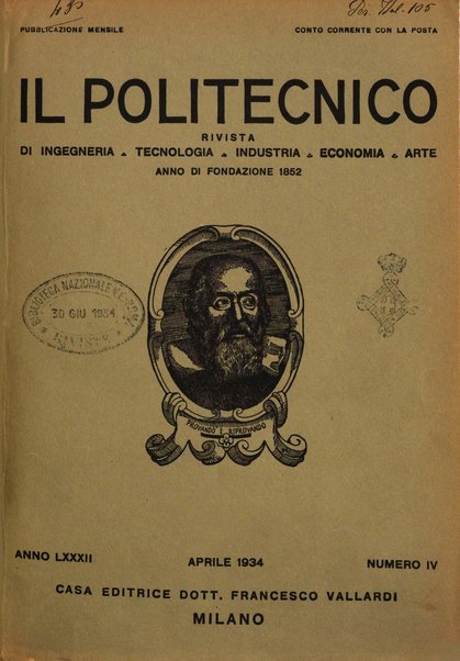 Il politecnico rivista di ingegneria, tecnologia, industria economia, arte