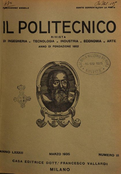 Il politecnico rivista di ingegneria, tecnologia, industria economia, arte