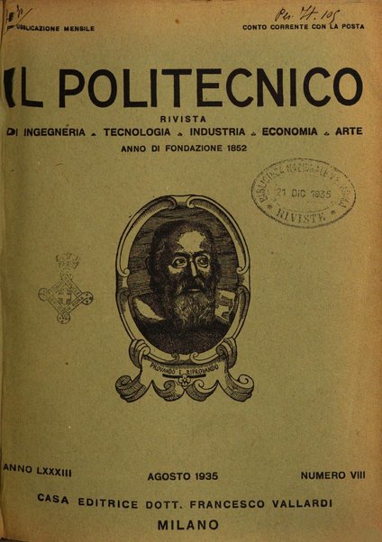 Il politecnico rivista di ingegneria, tecnologia, industria economia, arte