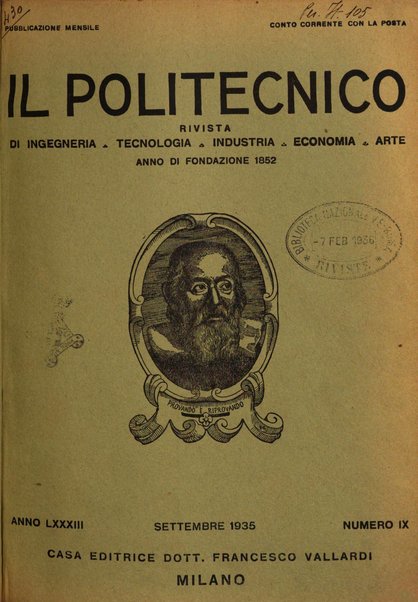 Il politecnico rivista di ingegneria, tecnologia, industria economia, arte