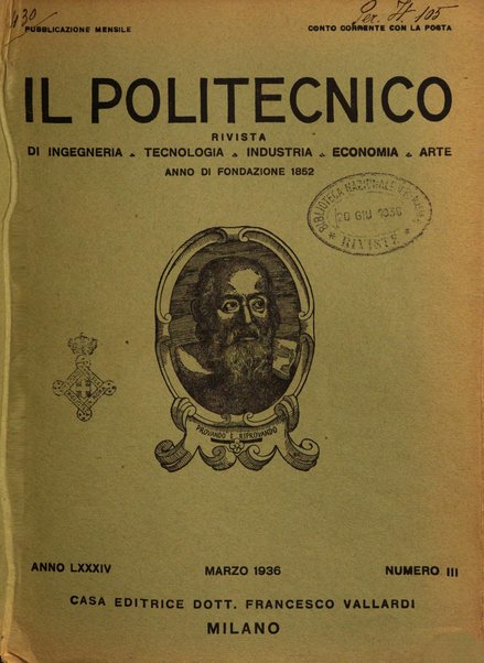 Il politecnico rivista di ingegneria, tecnologia, industria economia, arte