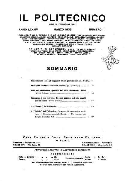 Il politecnico rivista di ingegneria, tecnologia, industria economia, arte