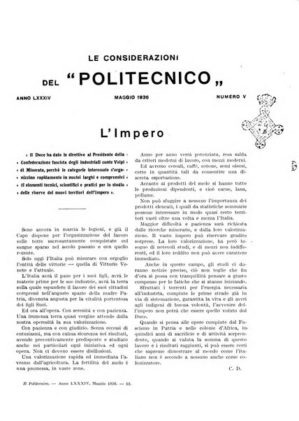 Il politecnico rivista di ingegneria, tecnologia, industria economia, arte