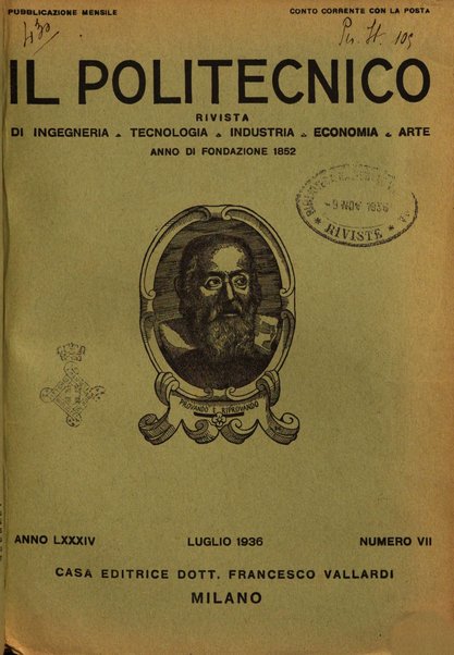 Il politecnico rivista di ingegneria, tecnologia, industria economia, arte