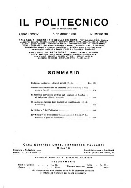 Il politecnico rivista di ingegneria, tecnologia, industria economia, arte